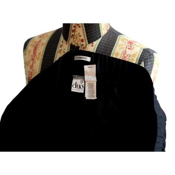 Duo Flare Maternity Pants Black Elastic Waist Stretch Plus 2X - Picture 4 of 4